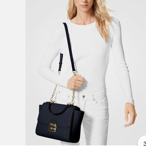 Michael Kors Brandi Top Handle Satchel, admiral blue